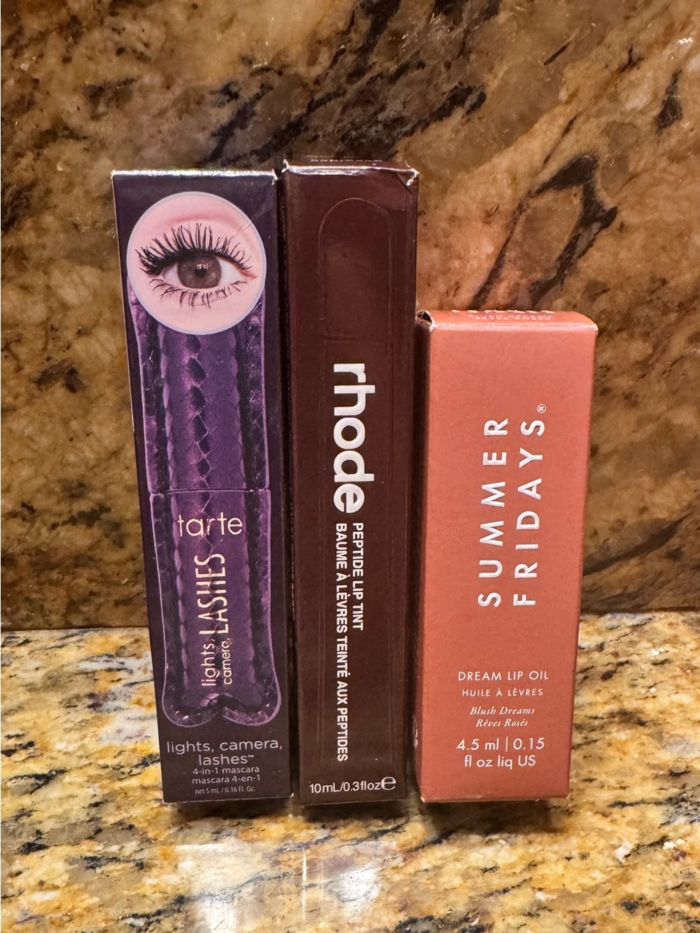tarte Lights Camera Lashes Mascara, Rhode lip tint & Summer Fridays bundle